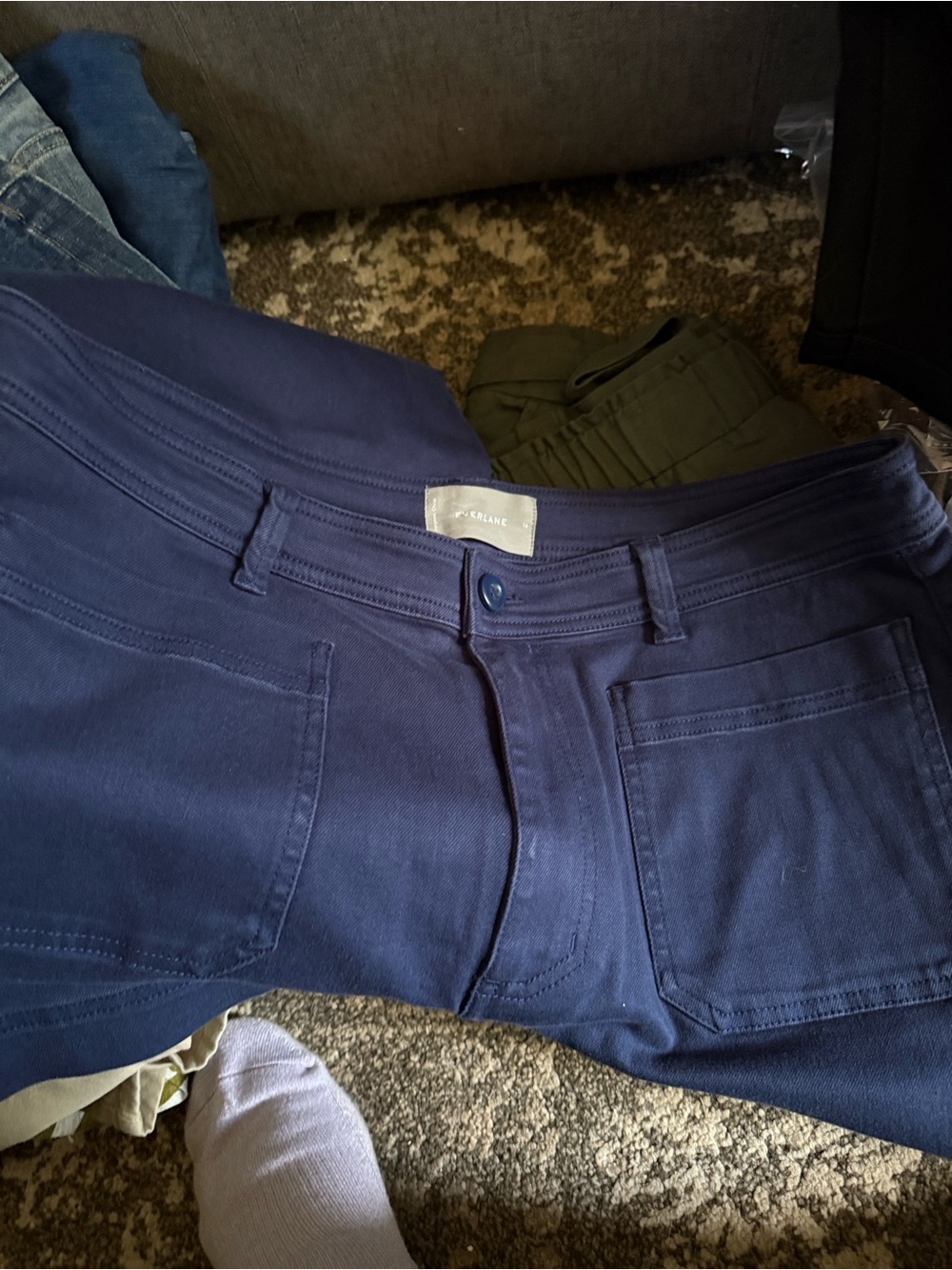 Everlane Navy High-Rise crop